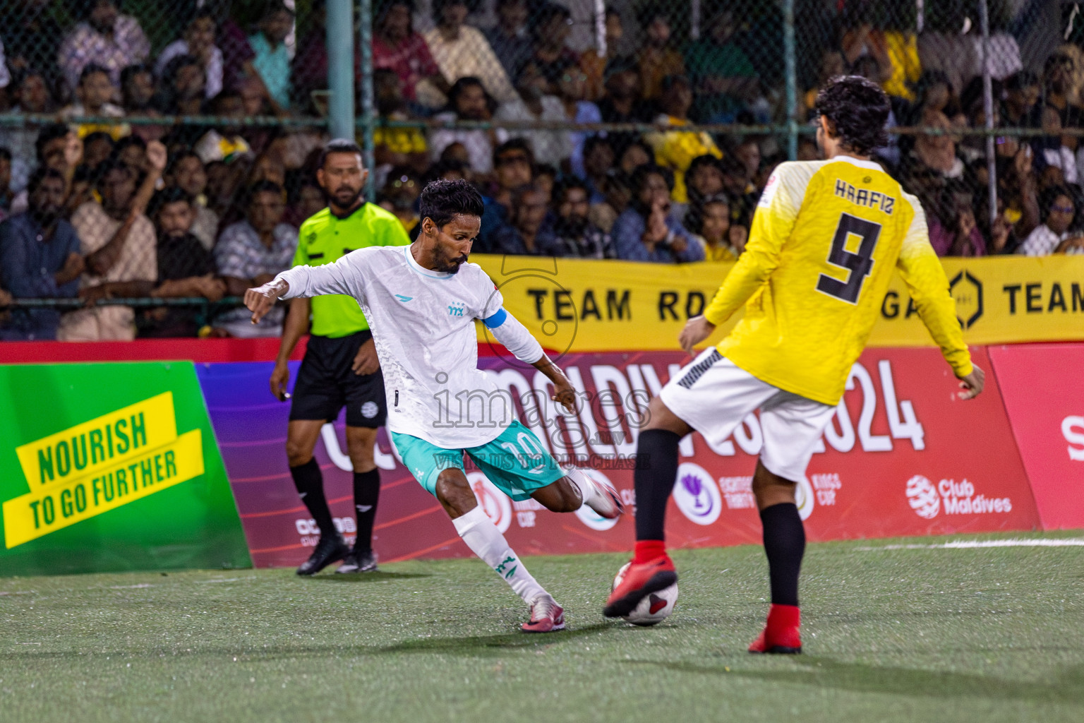 RRC vs MPL in the Semi Finals of Club Maldives Cup 2024 held in Rehendi Futsal Ground, Hulhumale', Maldives on Monday, 14th October 2024. 
Photos: Hassan Simah / images.mv