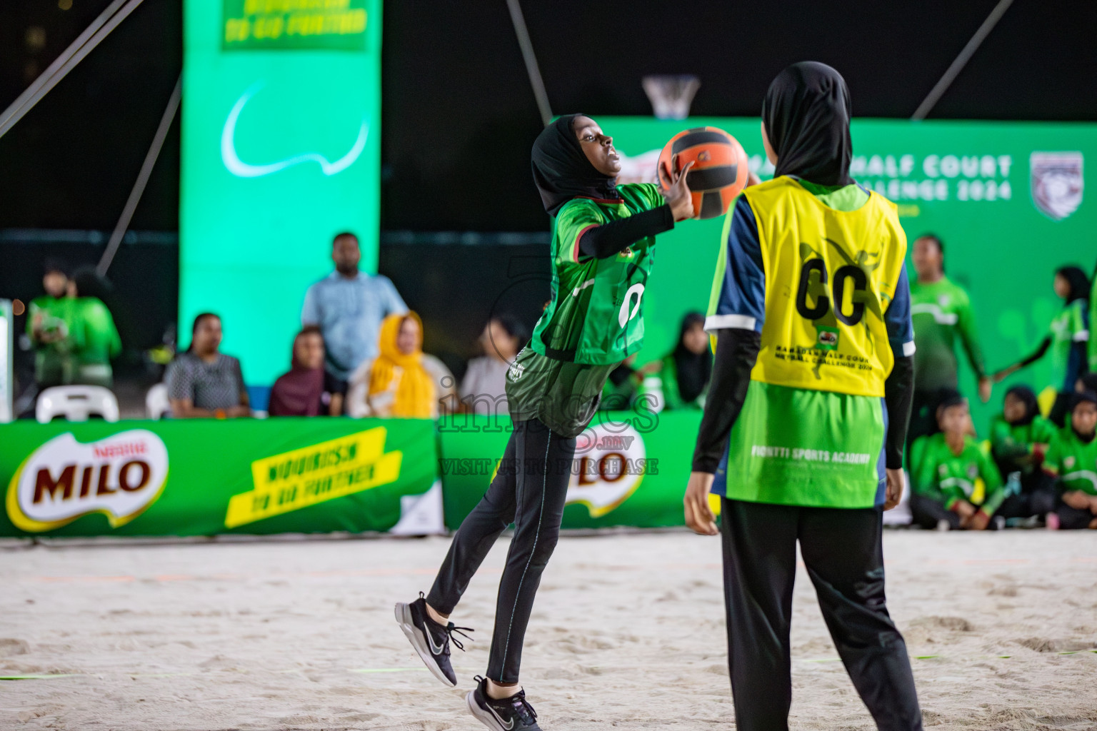 Day 1 of Milo Ramadan Half Court Netball Challenge on 21st March 2024, held in Central Park, Hulhumale, Male', Maldives