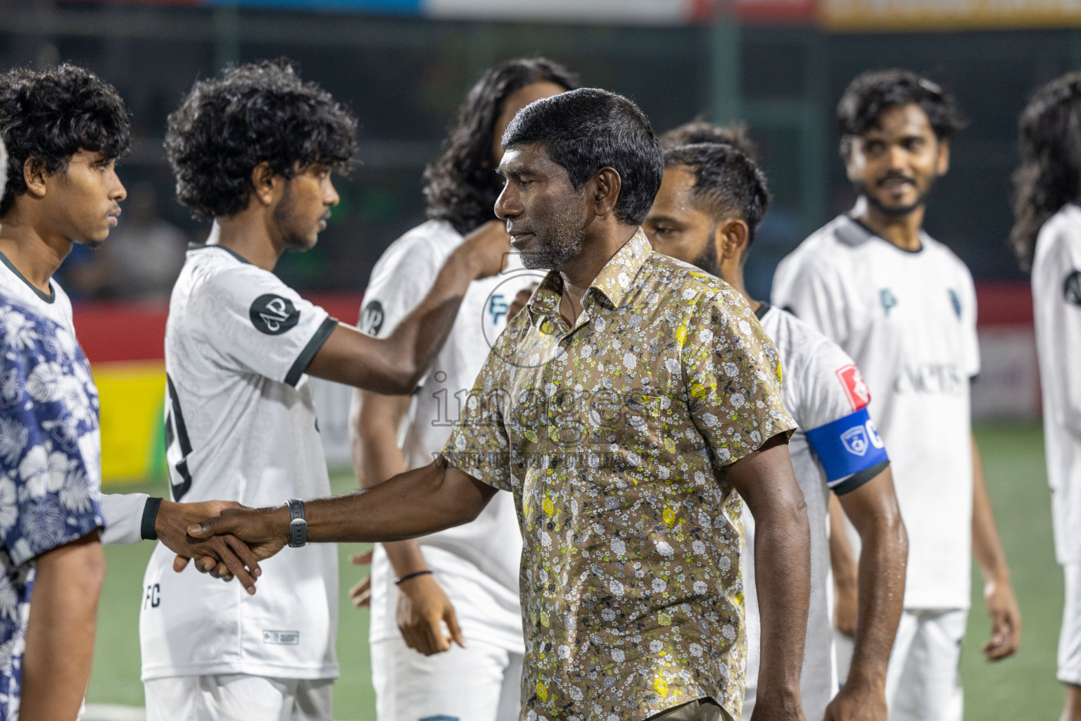 M. Veyvah vs M. Maduvvari in Day 12 of Golden Futsal Challenge 2025 was held on Thursday, 16th January 2025, in Hulhumale', Maldives Photos: Mohamed Mahfooz Moosa / images.mv