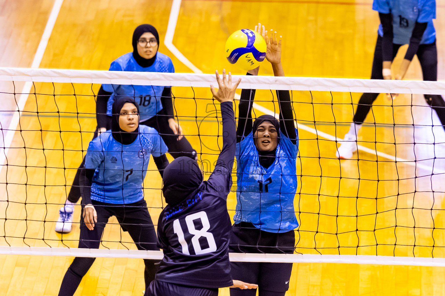 Male' City Team 1 vs Male' City Team 3 in the Finals of MILO Raajje Volley Junior Championship 2025 (U19 Girls) was held in Social Center Indoor Hall, Maldives on Sunday, 28th September 2025. Photos: Nausham Waheed / images.mv