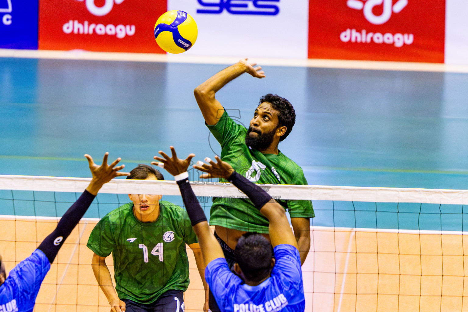 Police Club vs Club HDC in Semi Final of MILO VAM Cup 2024 Men's Division was held in Social Center Indoor Hall on Friday, 1st September 2024. Photos: Nausham Waheed / images.mv