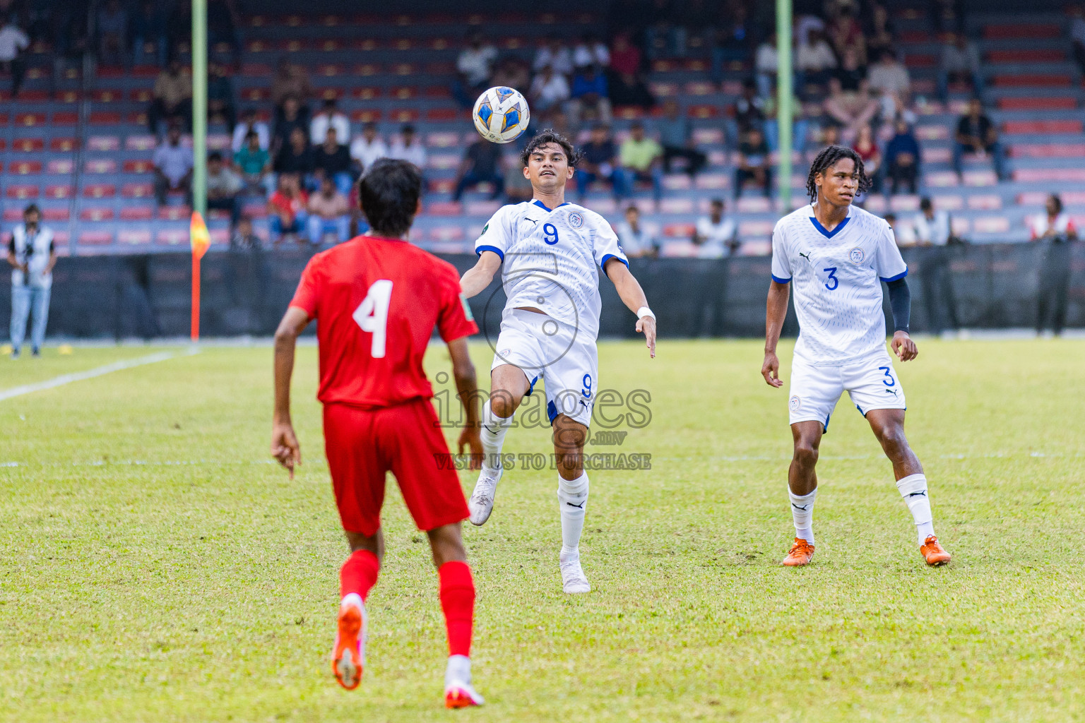 Maldives vs Philippines in AFC Asian Cup Qualifies held in National Football Stadium, Male', Maldives on Tuesday, 18th November 2025. Photos: Areef Adam / Images.mv