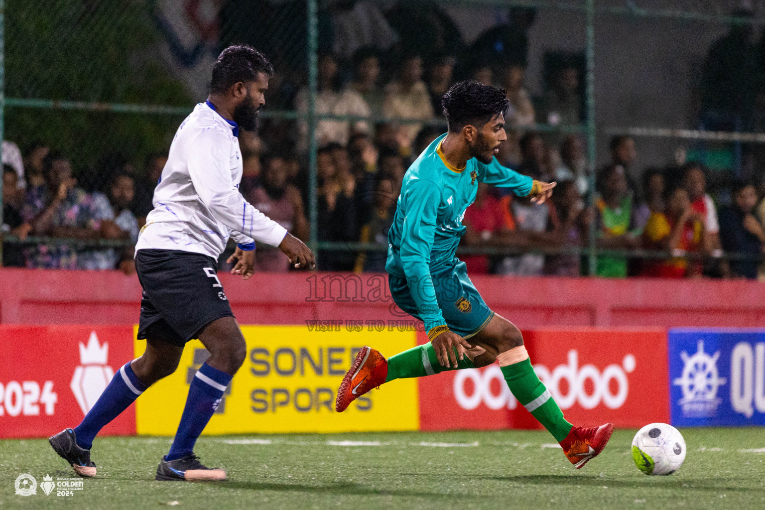 ADh Mandhoo vs ADh Omadhoo in Day 7 of Golden Futsal Challenge 2024 was held on Saturday, 20th January 2024, in Hulhumale', Maldives Photos: Ismail Thoriq / images.mv