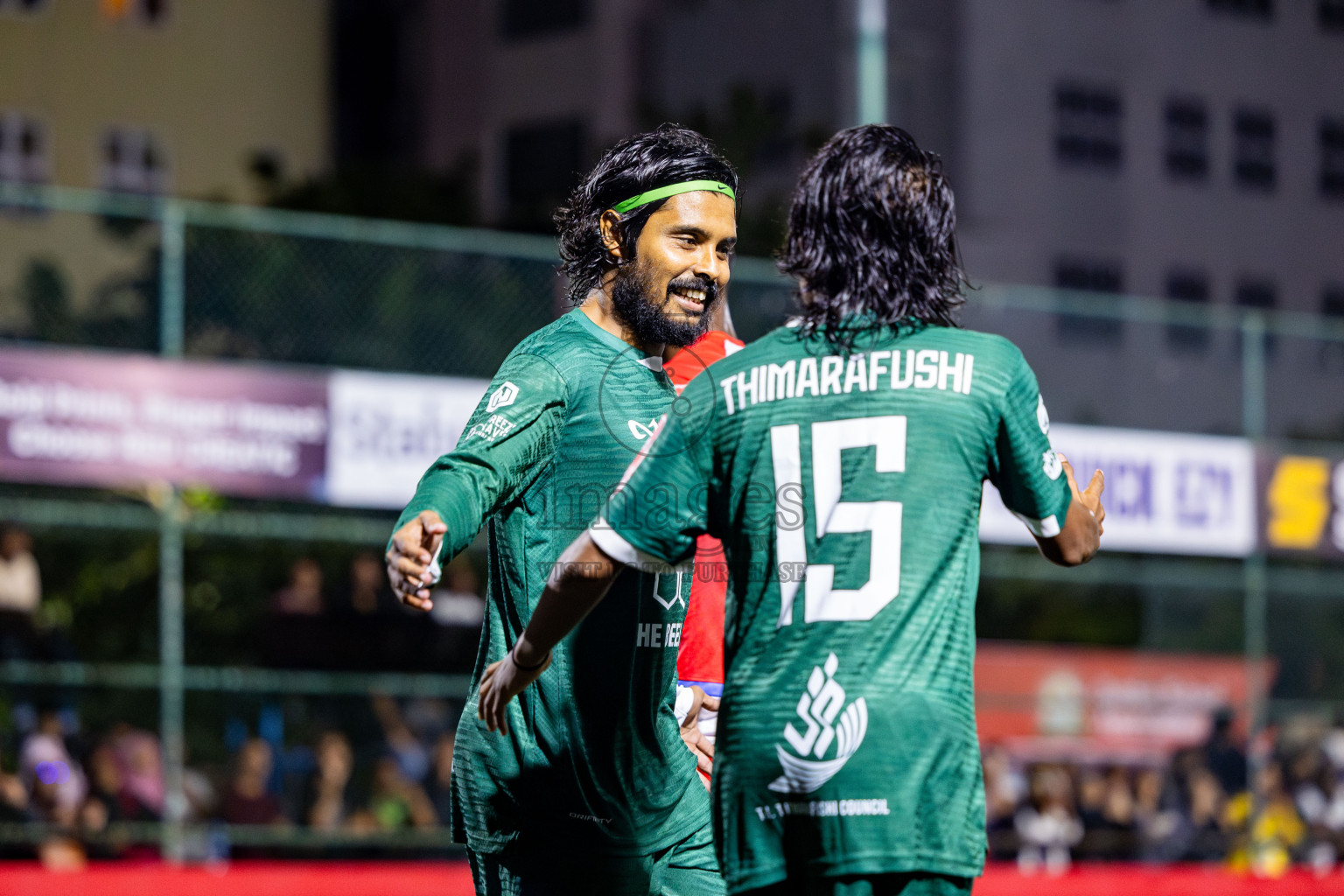 Th Thimarafushi vs Th Dhiyamigili in Day 10 of Golden Futsal Challenge 2025 was held on Tuesday, 14th January 2025, in Hulhumale', Maldives Photos: Nausham Waheed / images.mv
