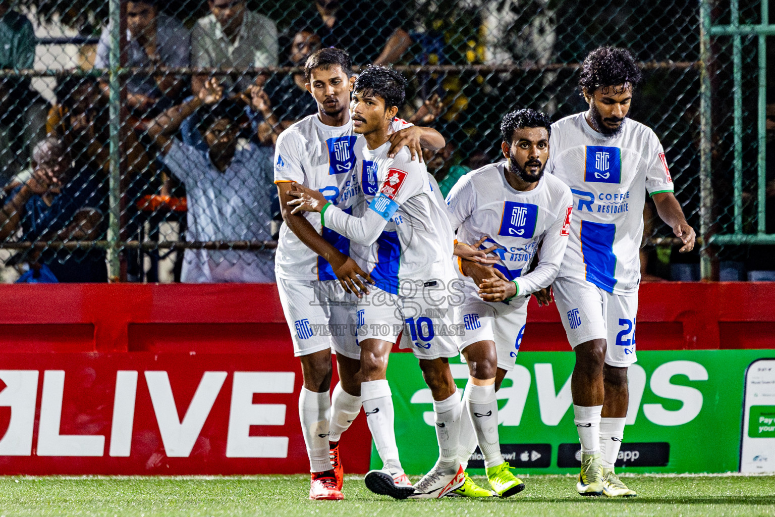 Gdh Gadhdhoo vs S Hithadhoo in zone round Day 30 of Golden Futsal Challenge 2025 was held on Monday , 3rd February 2025, in Hulhumale', Maldives. Photos: Nausham Waheed / images.mv