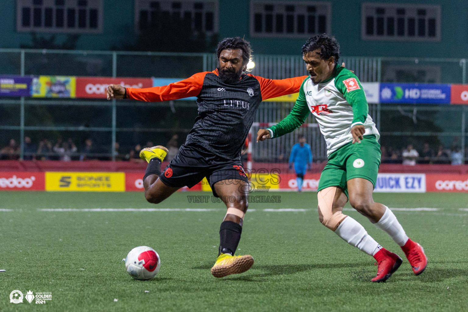 R Meedhoo vs R Maduvvari in Golden Futsal Challenge 2024 was held on Tuesday, 16th January 2024, in Hulhumale', Maldives Photos: Ismail Thoriq / images.mv