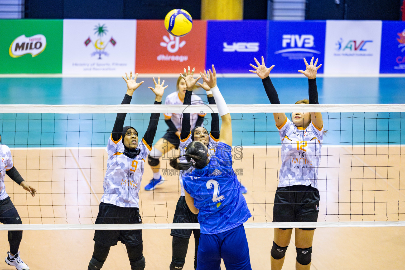Police Club vs Flexor Sports Club in Day 1 of National Volleyball League 2025 - Women's Division held in Male', Maldives on Saturday, 19th April 2025 at Social Center Indoor Hall Photos 
By: Hassan Simah / images.mv