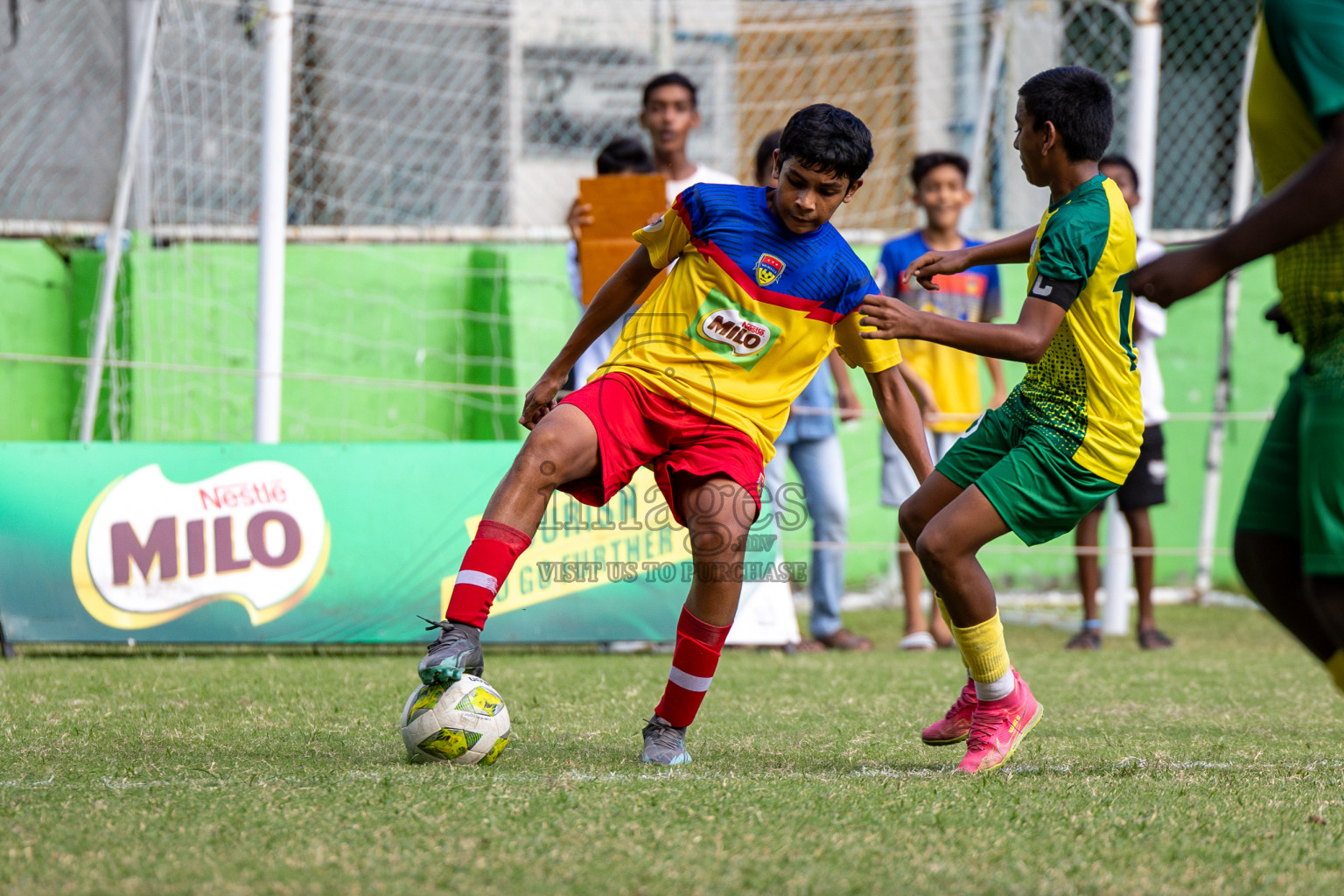 Day 2 of MILO Academy Championship 2024 held in Henveyru Stadium, Male', Maldives on Thursday, 1st November 2024. 
Photos:Hassan Simah / Images.mv