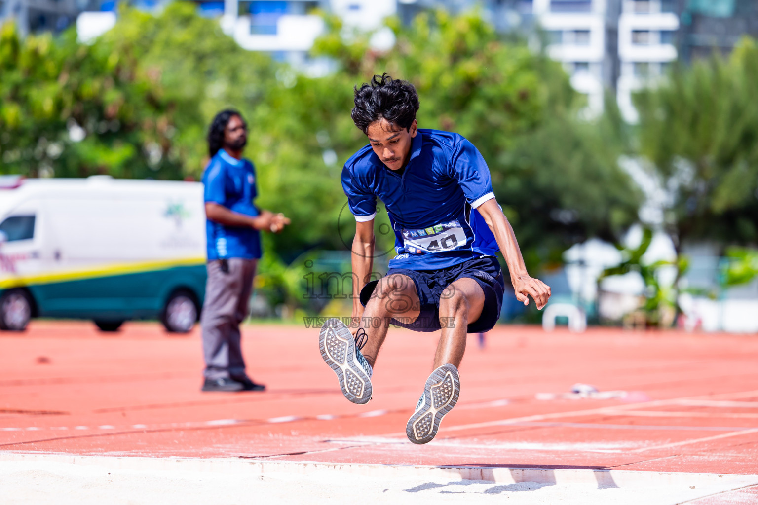 Day 3 of MWSC Interschool Athletics Championships 2024 held in Hulhumale Running Track, Hulhumale, Maldives on Monday, 11th November 2024. Photos by:  Nausham Waheed / Images.mv