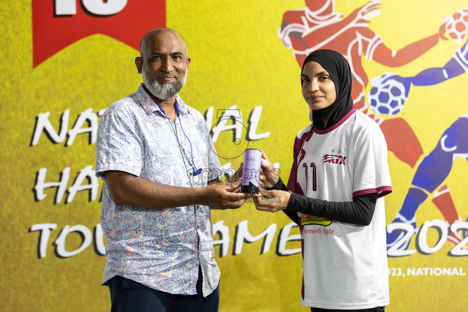 Day 14 of 10th National Handball Tournament 2023, held in Handball ground, Male', Maldives on Monday, 11th December 2023 Photos: Nausham Waheed/ Images.mv