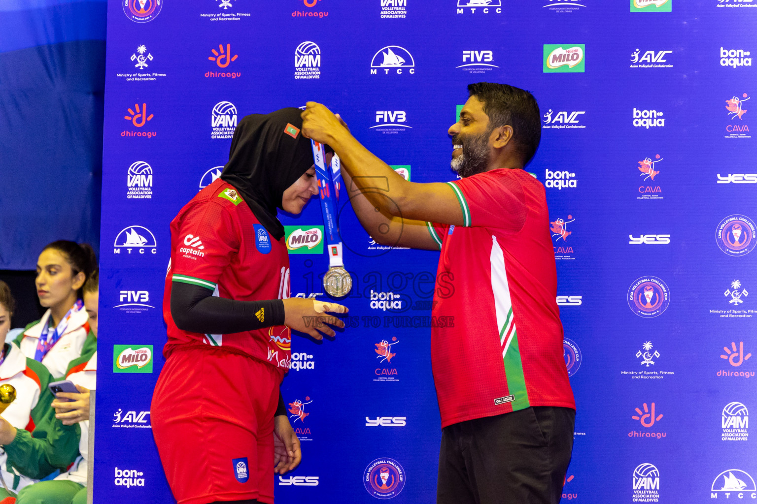 Final of CAVA Woman's Volleyball Challenge Cup 2024 was held in Social Center, Male', Maldives on Wednesday, 11th September 2024. Photos: Nausham Waheed / images.mv