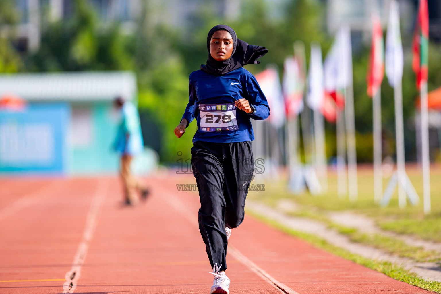 Day 6 of MWSC Interschool Athletics Championships 2024 held in Hulhumale Running Track, Hulhumale, Maldives on Thursday, 14th November 2024. Photos by: Nausham Waheed / Images.mv