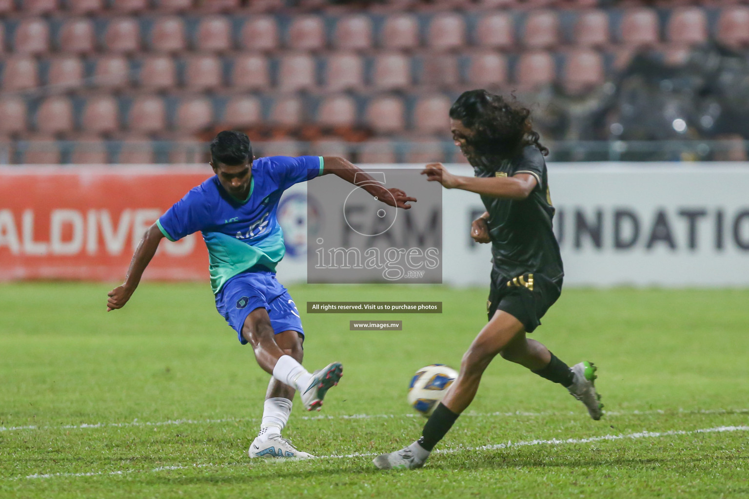 President's Cup 2023 - Club Eagles vs Super United Sports, held in National Football Stadium, Male', Maldives  Photos: Mohamed Mahfooz Moosa/ Images.mv