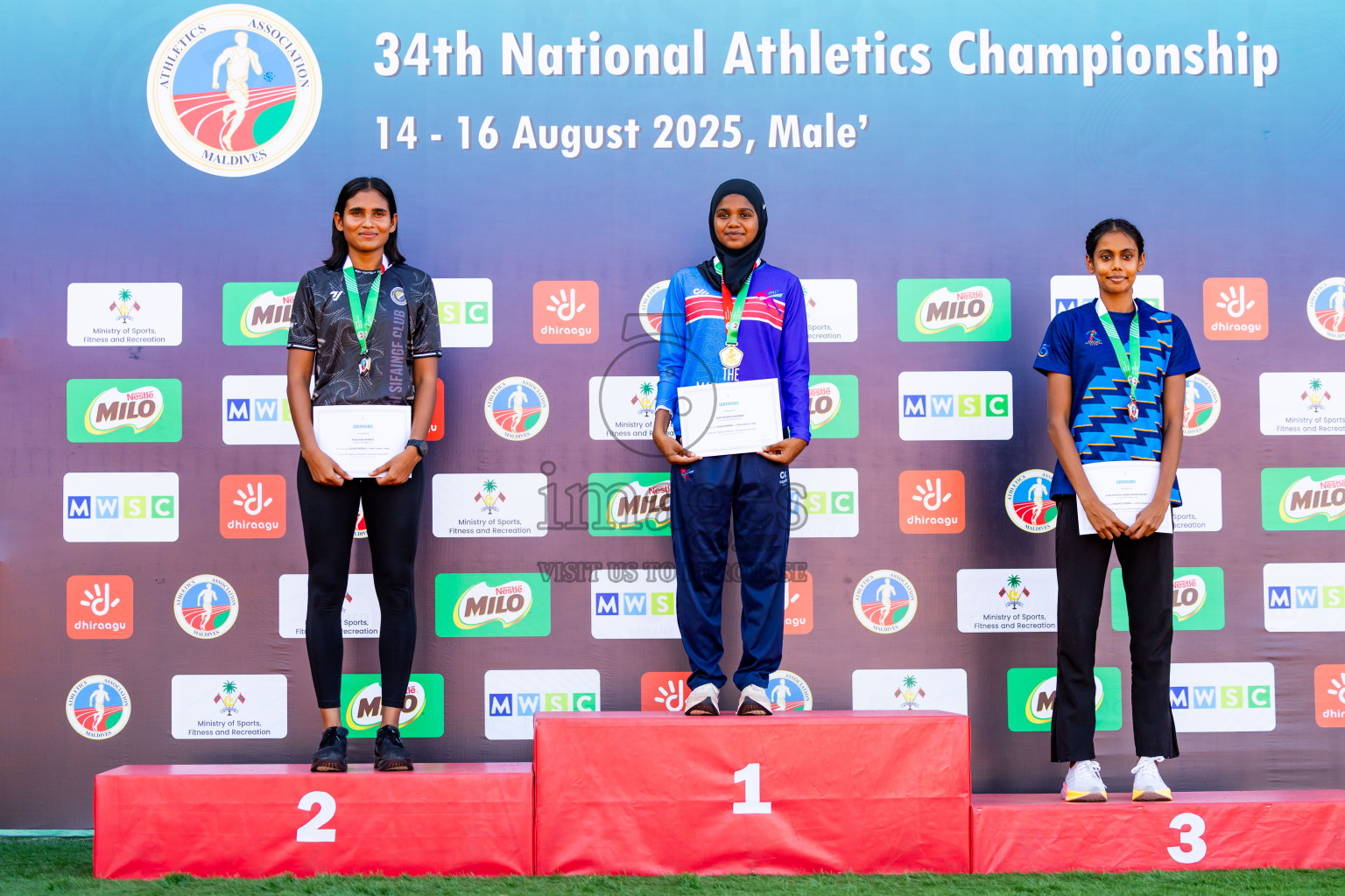 Day 3 of National Athletics Championship 2025 was held at Ekuveni Running Ground in Male', Maldives on Saturday, 16th August 2025. Photos: Nausham Waheed / images.mv