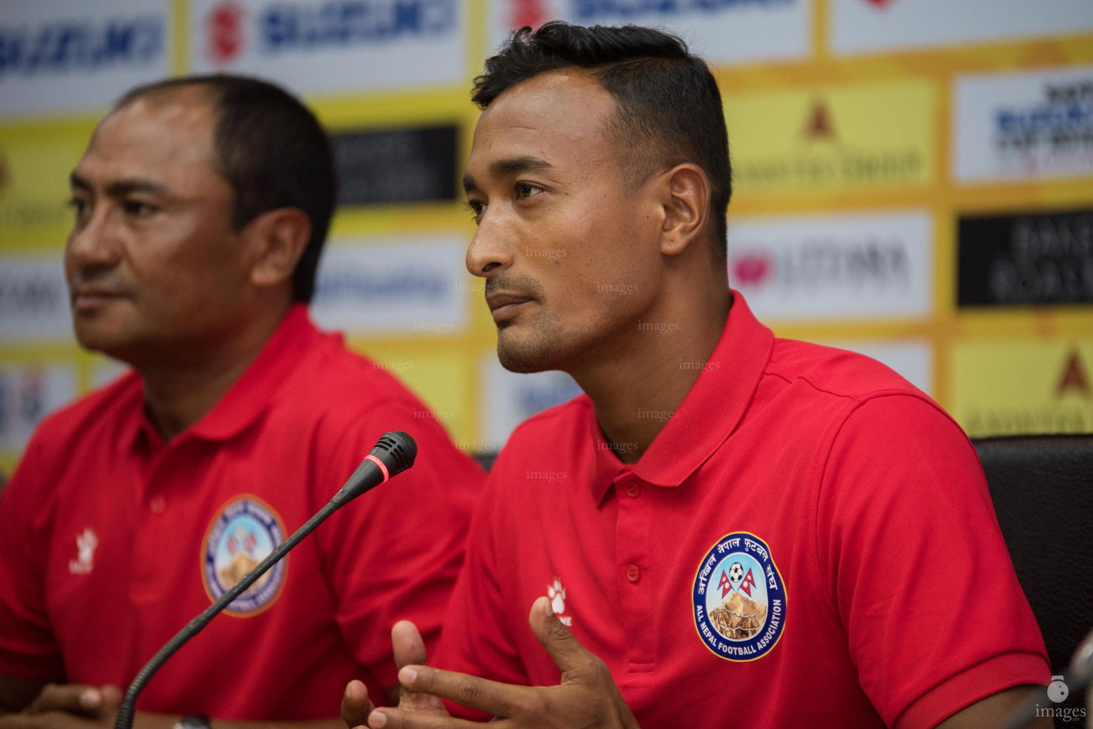 SAFF Suzuki Cup 2018 prematch press conferences in Dhaka, Bangladesh, Monday, September 03, 2018. (Images.mv Photo/ Ismail Thoriq / Suadh Abdul Sattar)