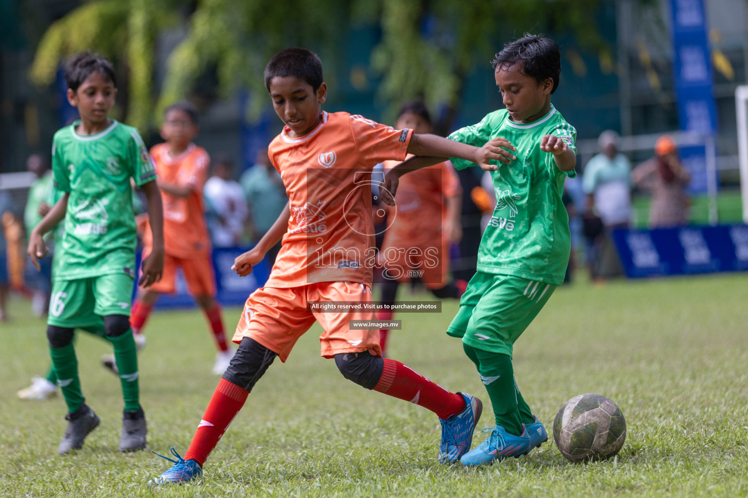 Day 2 of Nestle kids football fiesta, held in Henveyru Football Stadium, Male', Maldives on Thursday, 12th October 2023 Photos: Shuu Abdul Sattar / mages.mv