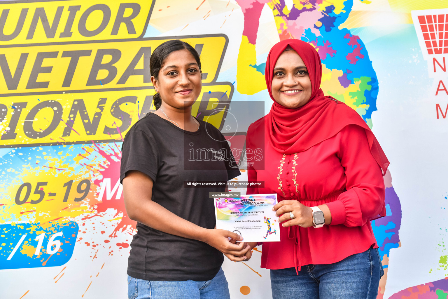 Final of Junior Netball Championship 2022 held in Male', Maldives on 19th March 2022. Photos by Nausham Waheed