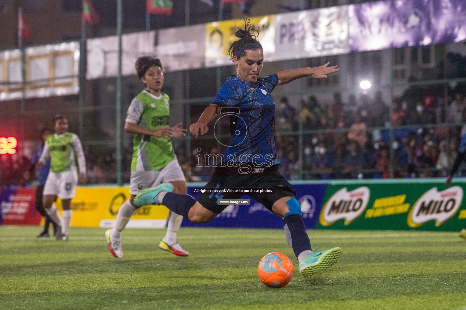 Ports Limited vs WAMCO - in the Finals 18/30 Women's Futsal Fiesta 2021 held in Hulhumale, Maldives on 18 December 2021. Photos by Nausham Waheed & Shuu Abdul Sattar