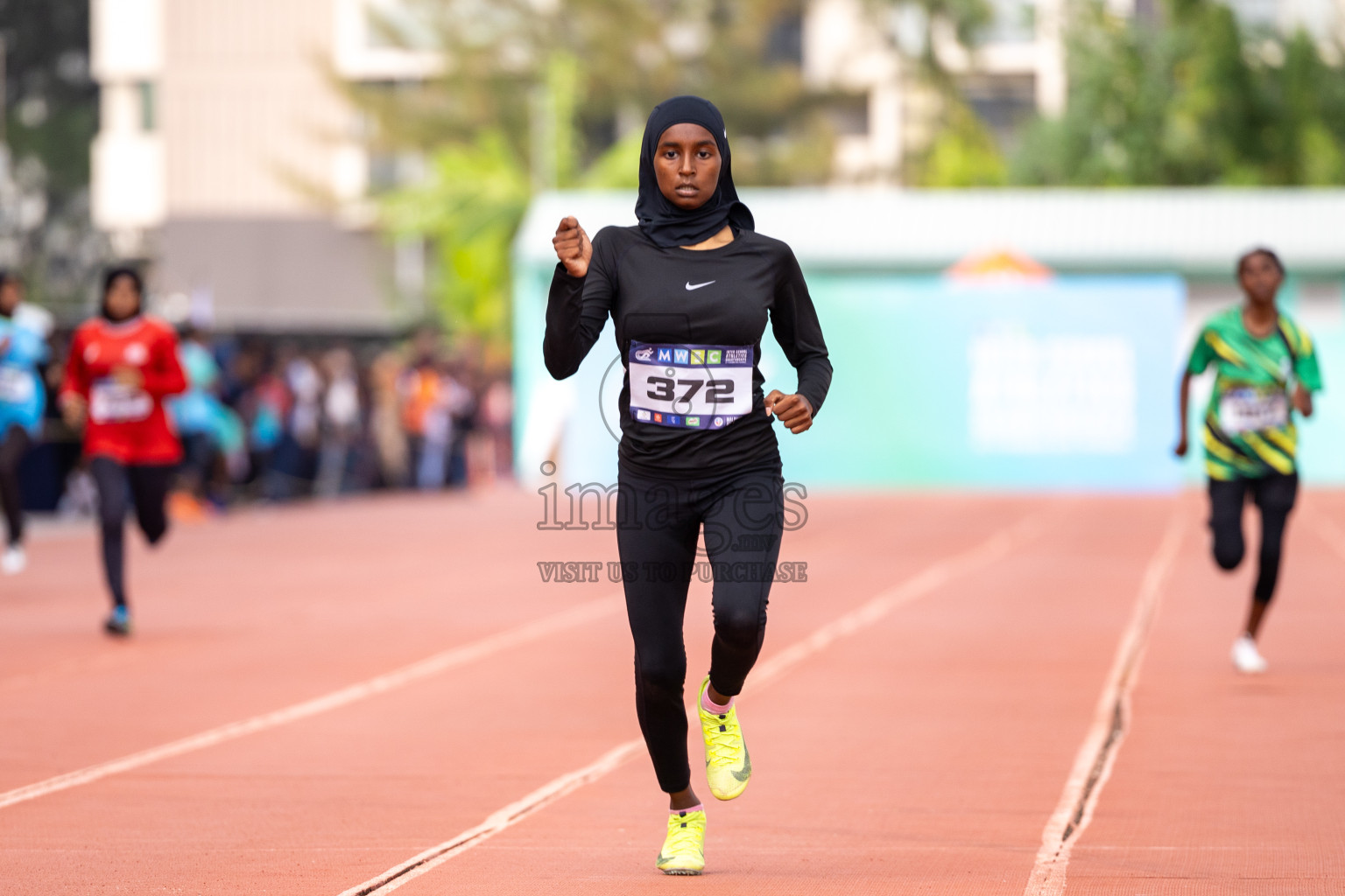 Day 6 of MWSC Interschool Athletics Championships 2024 held in Hulhumale Running Track, Hulhumale, Maldives on Thursday, 14th November 2024. Photos by: Ismail Thoriq / Images.mv