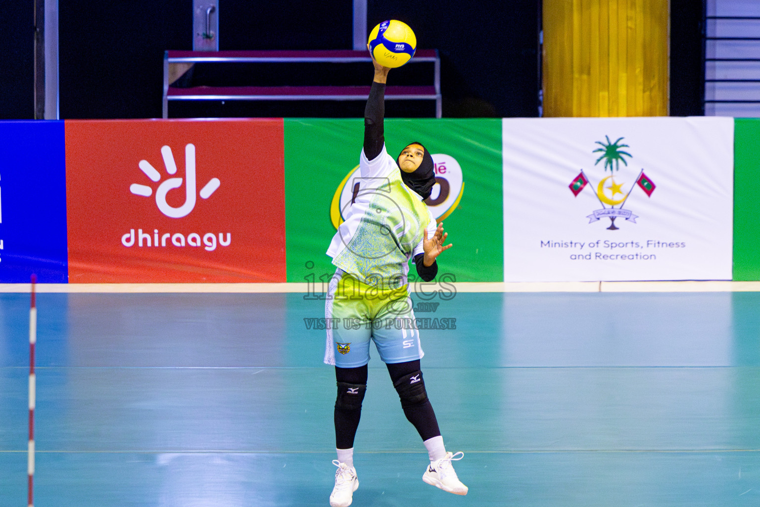 Police Club vs Club Wamco in the Final of Women's Division of National Volleyball League 2025 held in Male', Maldives on Sunday, 27th April 2025 at Social Center Indoor Hall Photos By: Nausham Waheed / images.mv
