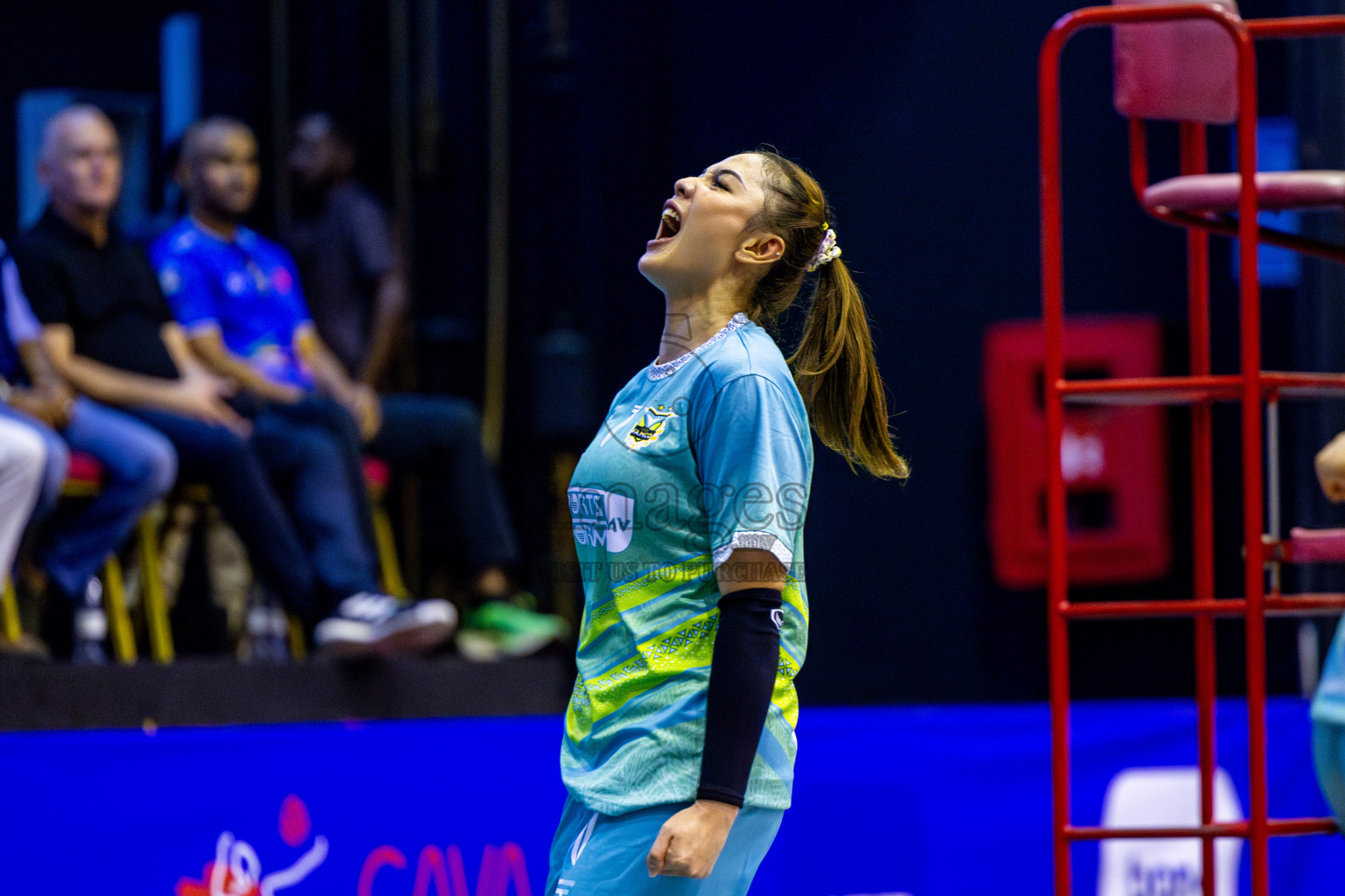 Police Club vs Club Wamco in the Final of Women's Division of National Volleyball Championship 2025 held in Male', Maldives on Sunday, 4th May 2025 at Social Center Indoor Hall Photos By: Nausham Waheed / images.mv