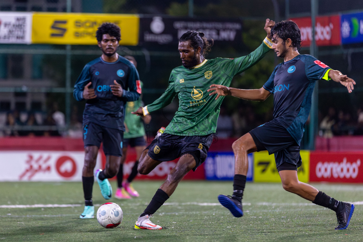 Sh Feevah vs Sh Feydhoo in Day 5 of Golden Futsal Challenge 2024 was held on Friday, 19th January 2024, in Hulhumale', Maldives Photos: Mohamed Mahfooz Moosa / images.mv