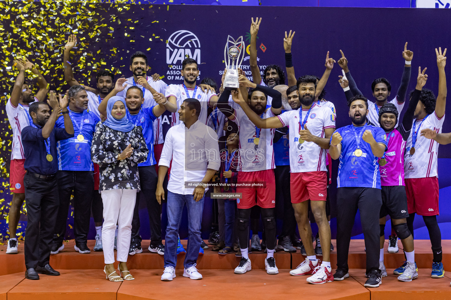 Sports Club City vs Dhivehi Sifainge Club in the Finals of National Volleyball Tournament 2022 on Thursday, 07th July 2022, held in Social Center, Male', Maldives