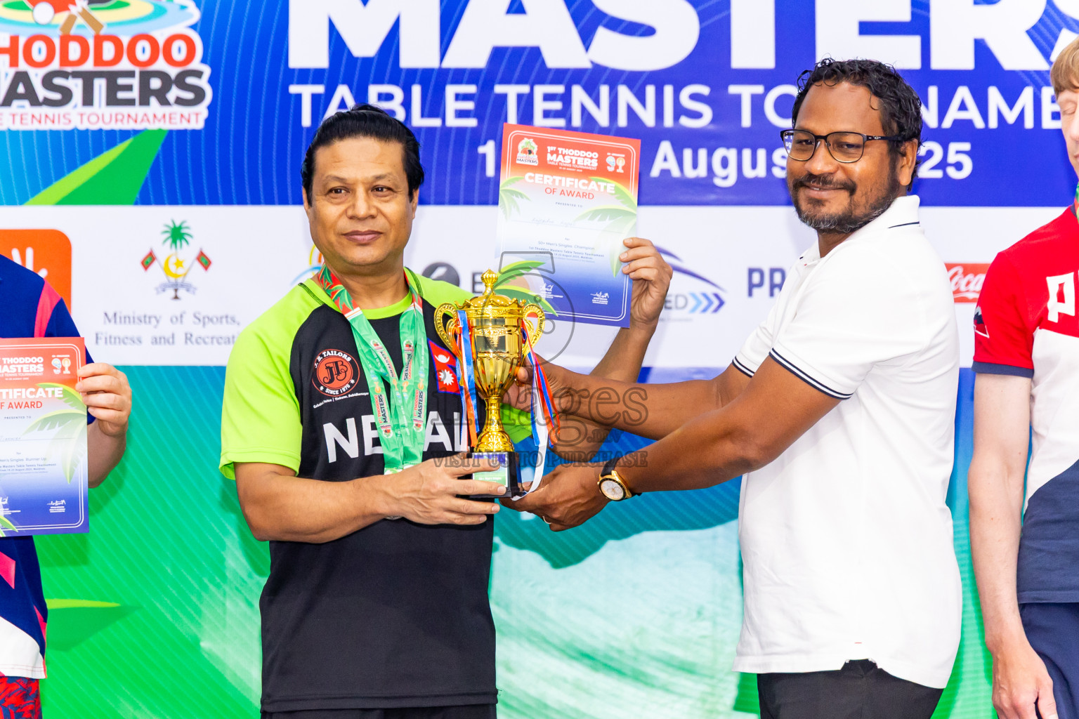 Day 4 of 1st Thoddoo Masters Table Tennis Tournament was held on Sunday, 24th August 2025 in AA Thoddoo, Maldives. Photos: Nausham Waheed / images.mv