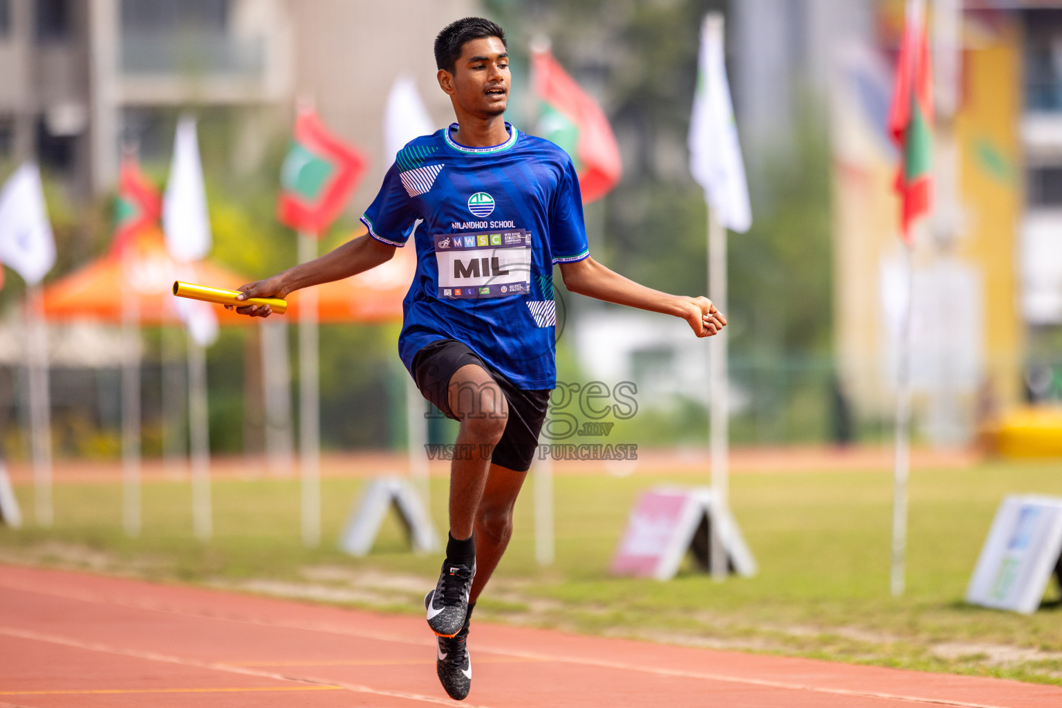 Day 5 of MWSC Interschool Athletics Championships 2024 held in Hulhumale Running Track, Hulhumale, Maldives on Wednesday, 13th November 2024. Photos by: Raif Yoosuf / Images.mv