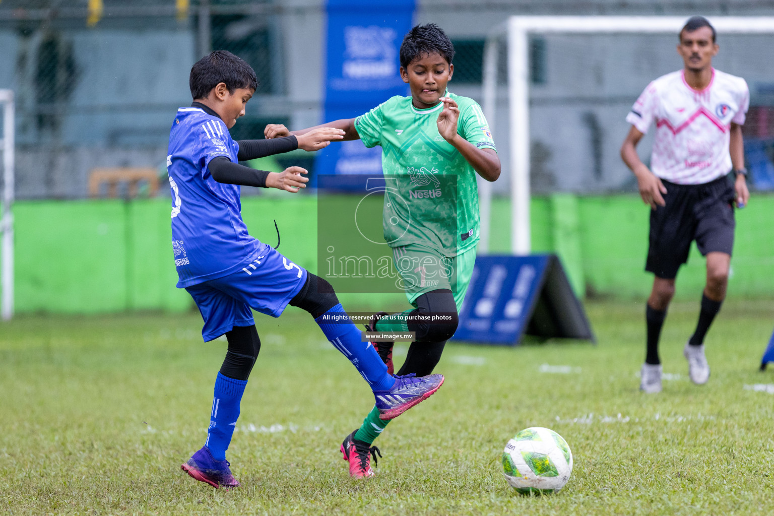 Day 2 of Nestle kids football fiesta, held in Henveyru Football Stadium, Male', Maldives on Thursday, 12th October 2023 Photos: Nausham Waheed/ Shuu Abdul Sattar Images.mv