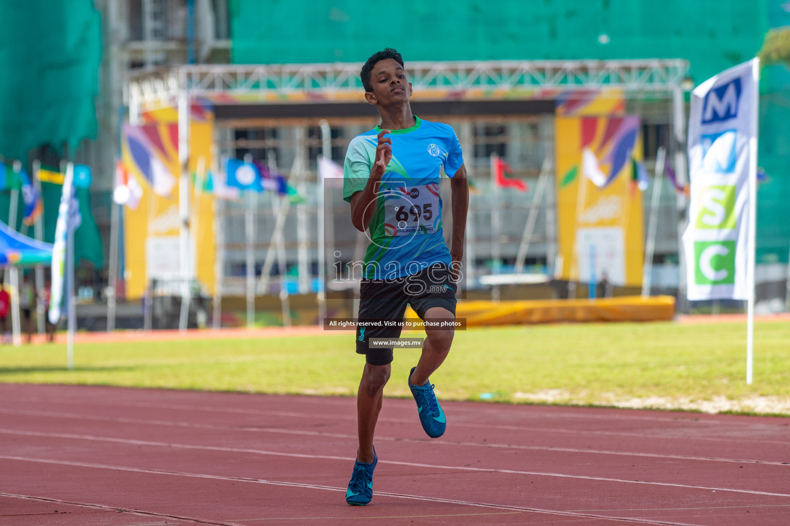 Day two of Inter School Athletics Championship 2023 was held at Hulhumale' Running Track at Hulhumale', Maldives on Sunday, 15th May 2023. Photos: Nausham Waheed / images.mv