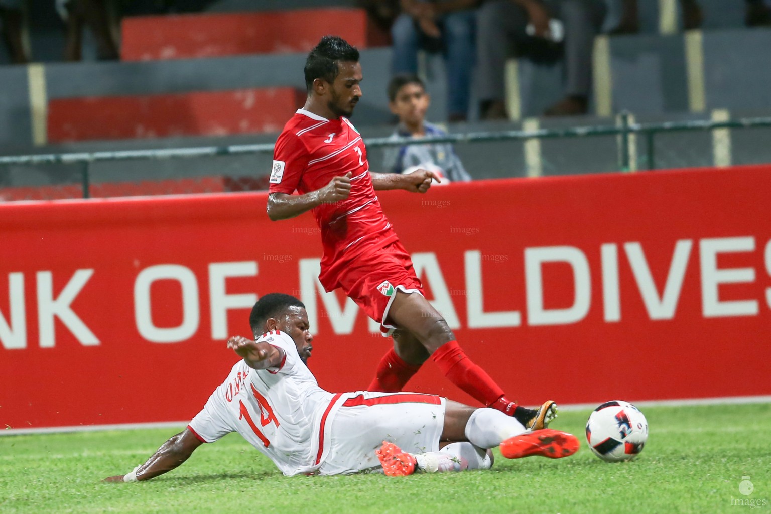 Asian Cup Qualifier between Maldives and Oman in National Stadium, on 10 October 2017 Male' Maldives. ( Images.mv Photo: Abdulla Abeedh )