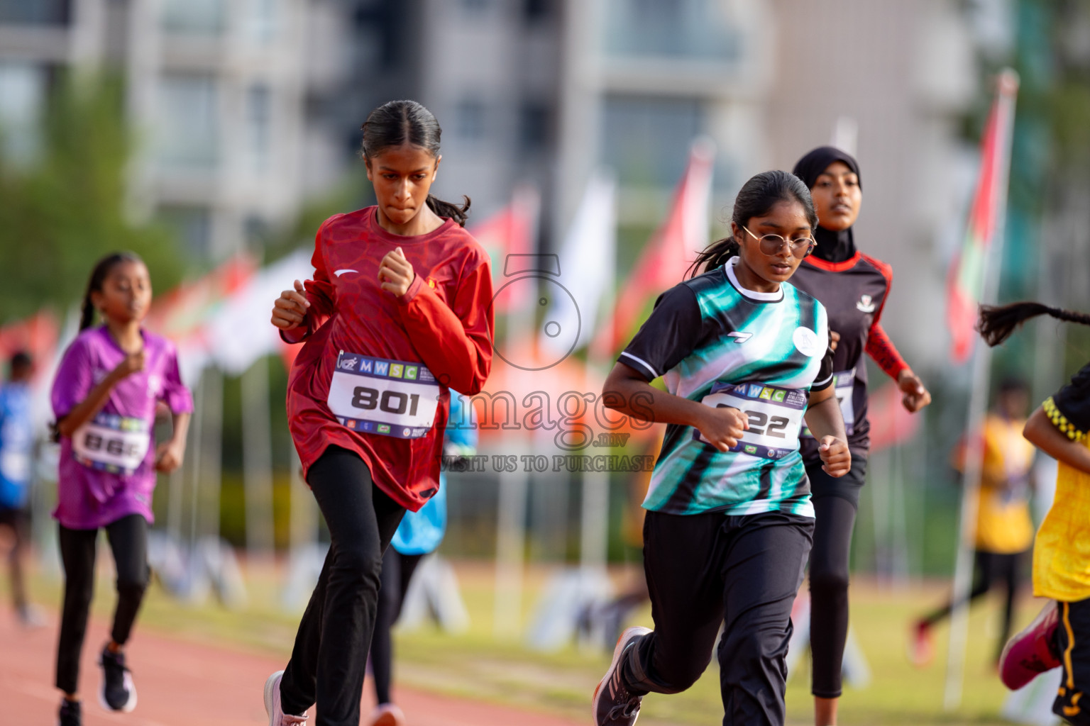 Day 3 of MWSC Interschool Athletics Championships 2024 held in Hulhumale Running Track, Hulhumale, Maldives on Monday, 11th November 2024. 
Photos by: Hassan Simah / Images.mv