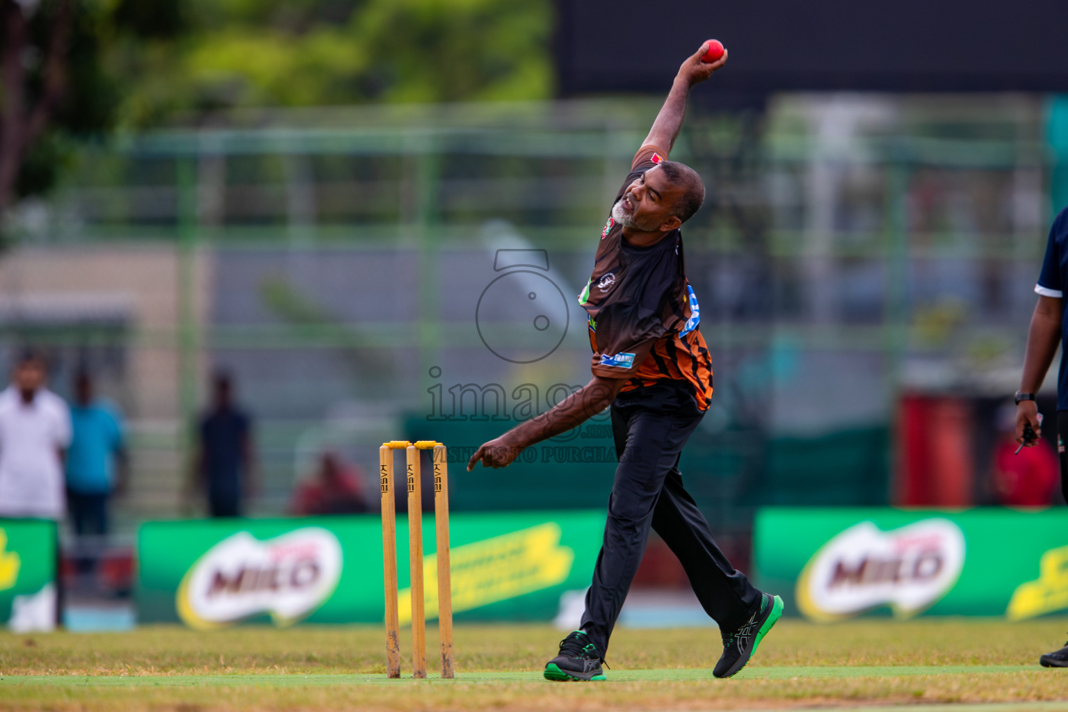 Team Khaarijee v CRC in Day 3 of the Office Tournament of Milo Ramadan Cricket Carnival held on 25th March 2024, in Ekuveni Cricket Grounds, Male', Maldives.