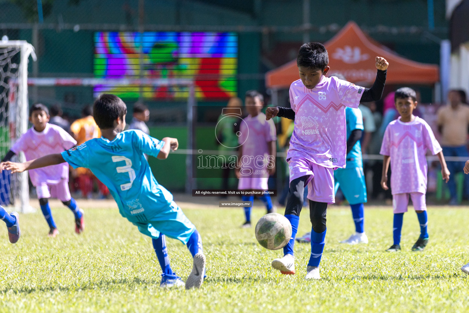 Day 3 of Nestle Kids Football Fiesta, held in Henveyru Football Stadium, Male', Maldives on Friday, 13th October 2023 Photos: Nausham Waheed/ images.mv