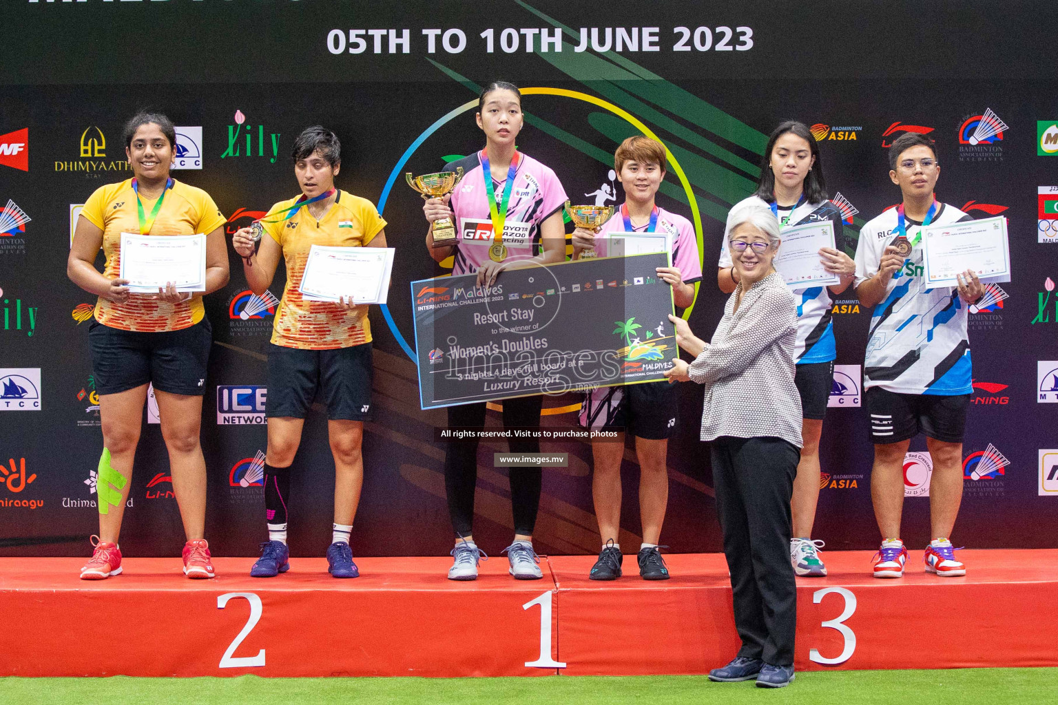 Finals of Li-Ning Maldives International Challenge 2023, was is held in Ekuveni Indoor Court, Male', Maldives on Saturday, 10th June 2023. Photos: Ismail Thoriq / images.mv