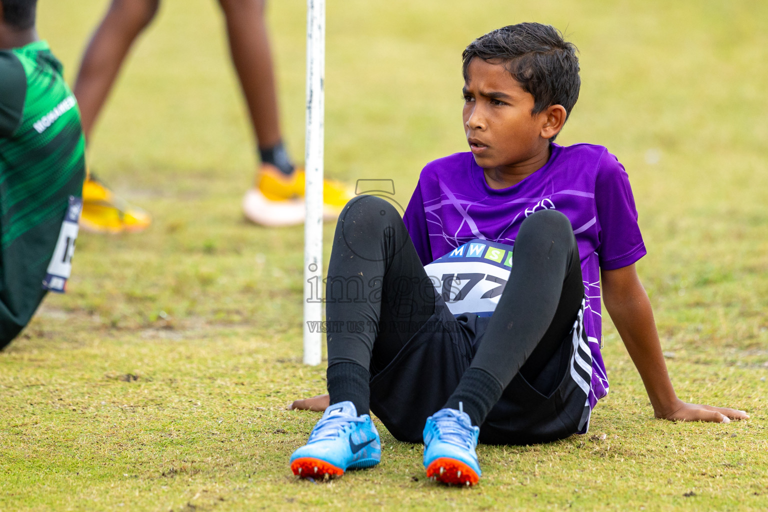 Day 1 of MWSC Interschool Athletics Championships 2024 held in Hulhumale Running Track, Hulhumale, Maldives on Saturday, 9th November 2024. 
Photos by: Ismail Thoriq / images.mv