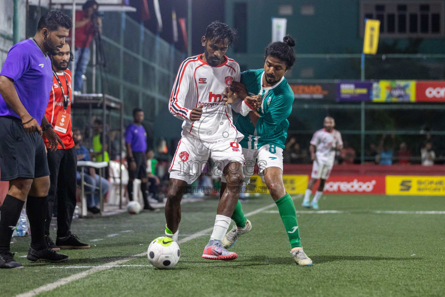 S Maradhoofeydhoo vs S Feydhoo in Day 18 of Golden Futsal Challenge 2024 was held on Thursday, 1st February 2024, in Hulhumale', Maldives Photos: Nausham Waheed, / images.mv