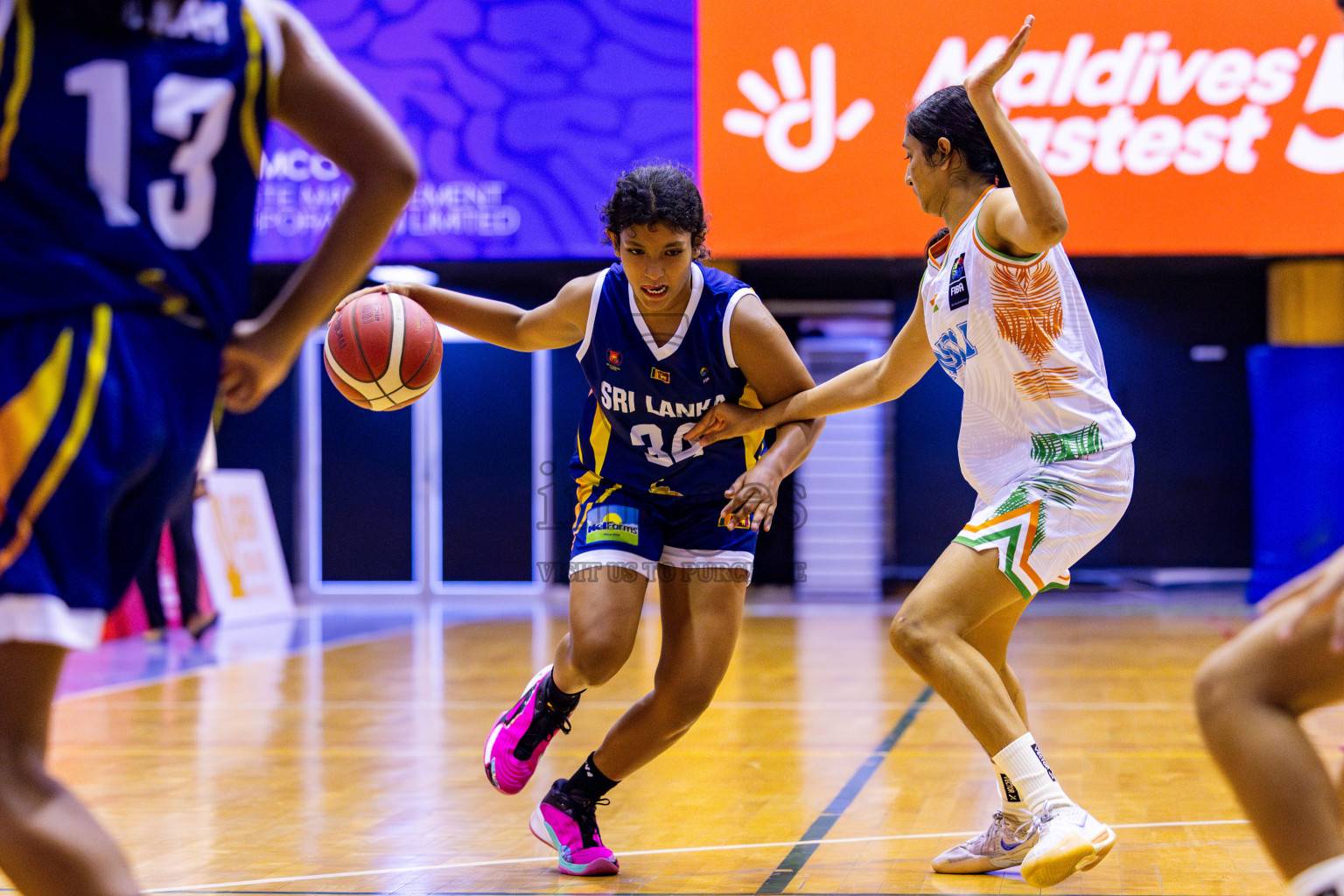 India vs SriLanka in Day 1 of Under 16 Woman's Asian Cup SABA Qualifiers 2025 was held in Social Center, Male', Maldives on 12th June 2025. Photos: Nausham Waheed / images.mv