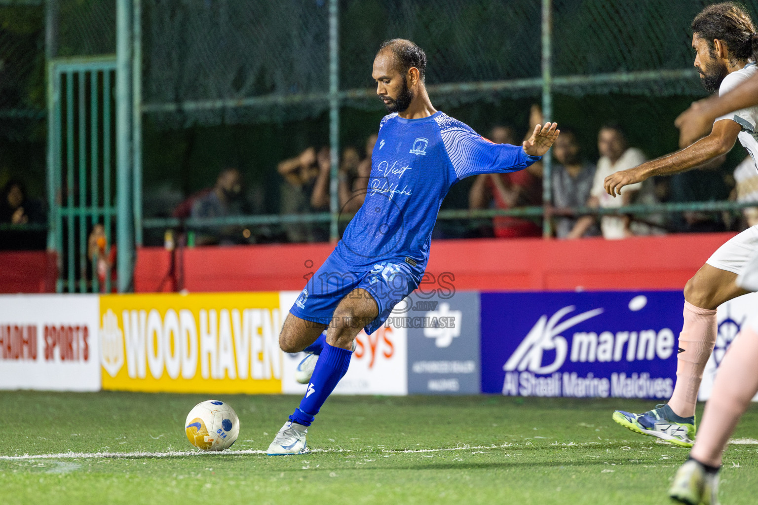 Sh Bilehfehi vs Sh Lhaimagu in Day 11 of Golden Futsal Challenge 2025 was held on Wednesday, 15th January 2025, in Hulhumale', Maldives Photos: Mohamed Mahfooz Moosa / images.mv
