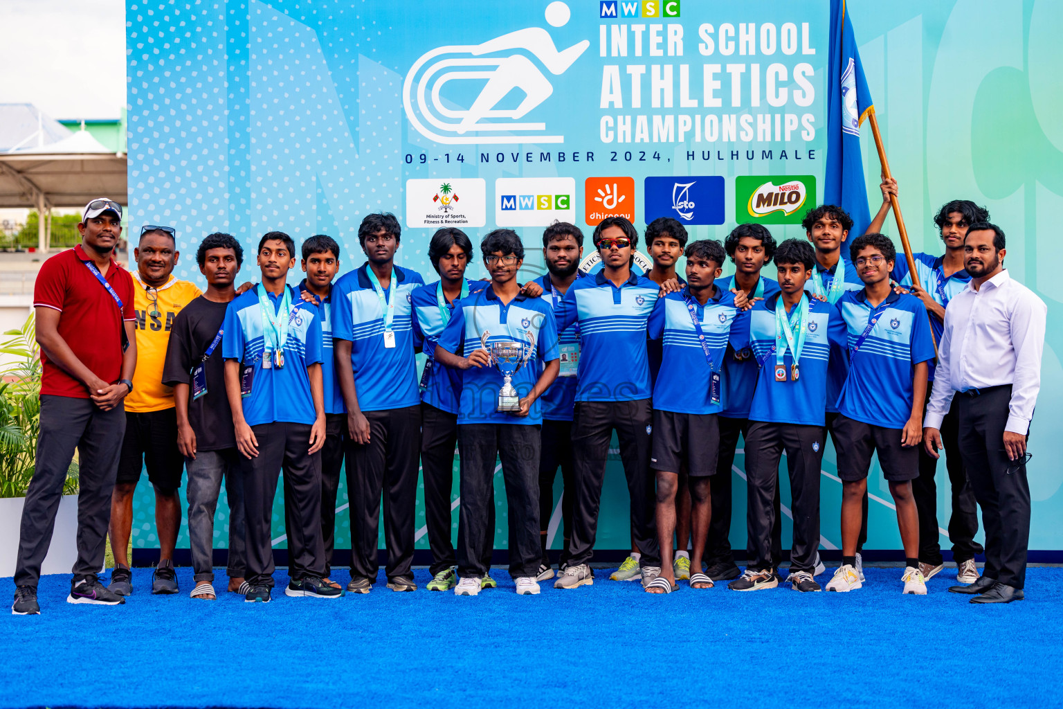 Day 6 of MWSC Interschool Athletics Championships 2024 held in Hulhumale Running Track, Hulhumale, Maldives on Thursday, 14th November 2024. Photos by: Nausham Waheed / Images.mv