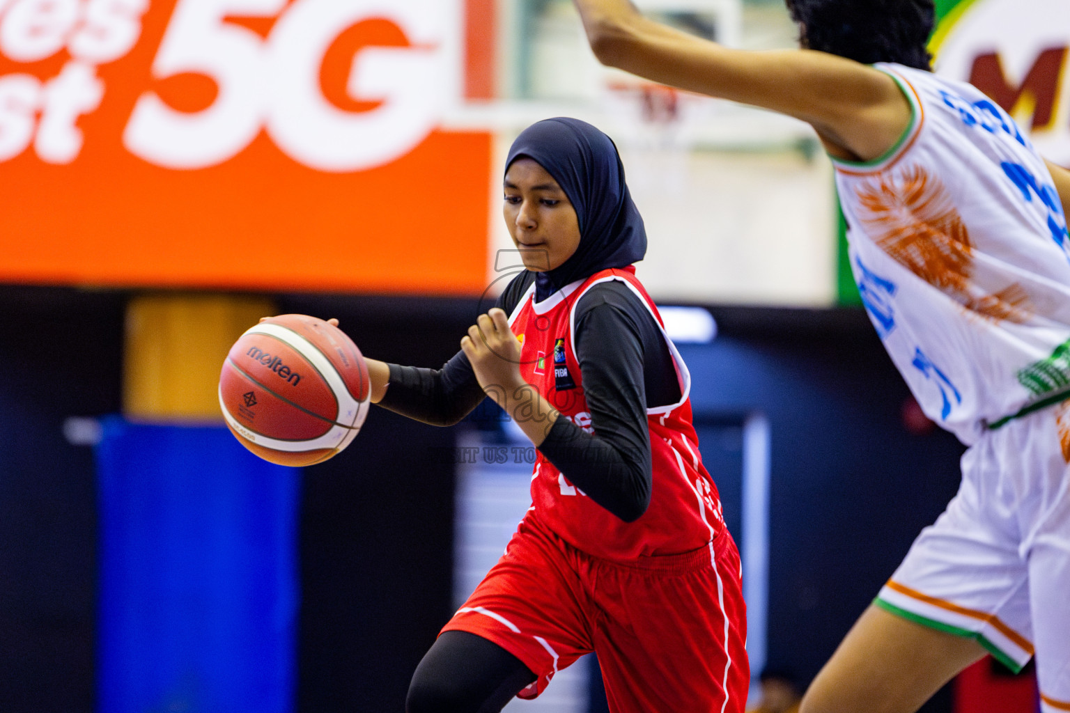 Maldives vs India in Day 3 of Under 16 Woman's Asian Cup SABA Qualifiers 2025 was held in Social Center, Male', Maldives on Saturday, 14th June 2025. Photos: Nausham Waheed / images.mv