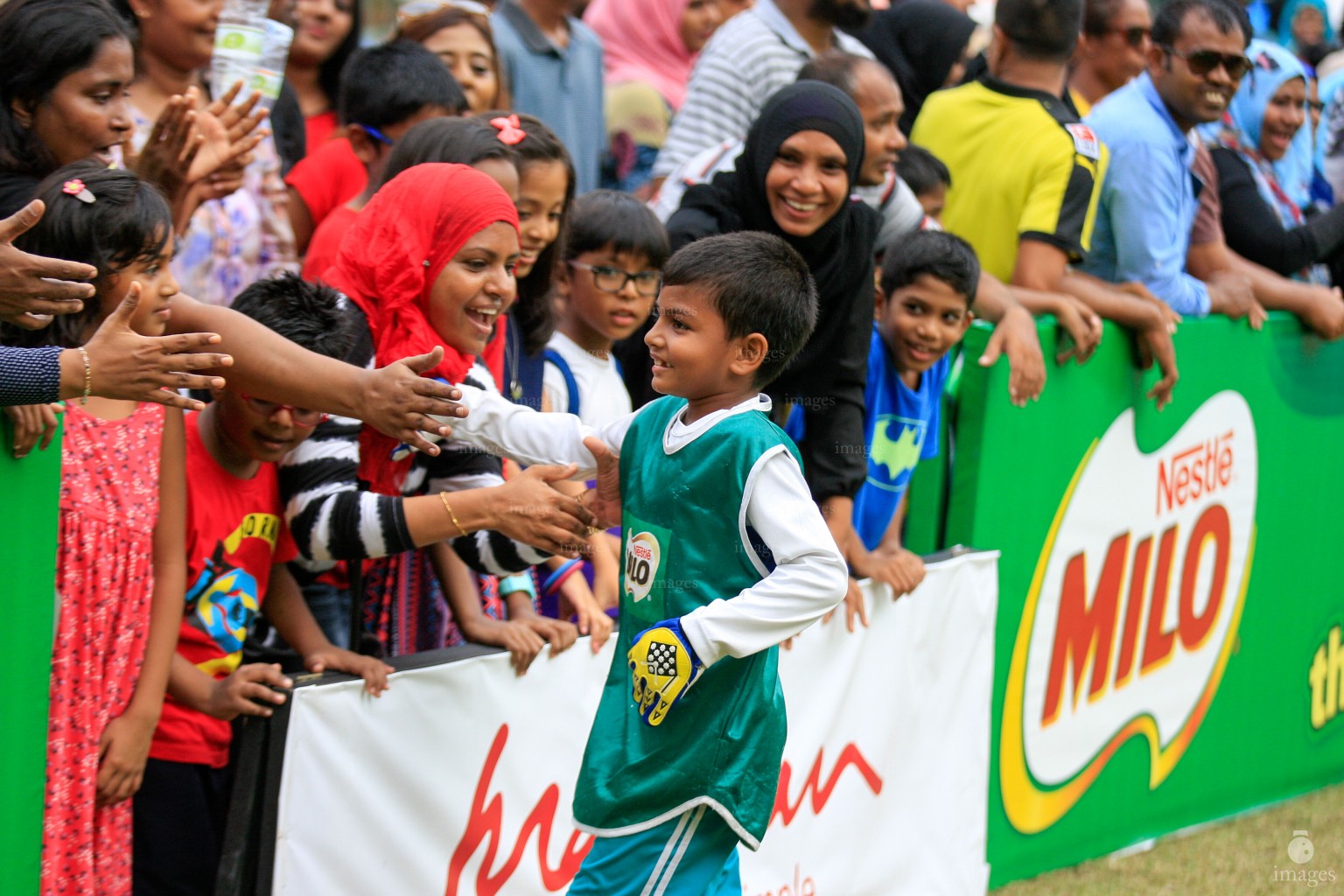 Finals  of Milo Kids Football Fiesta in Henveiru Grounds  in Male', Maldives, Saturday, April. 09, 2016.(Images.mv Photo/ Hussain Sinan).