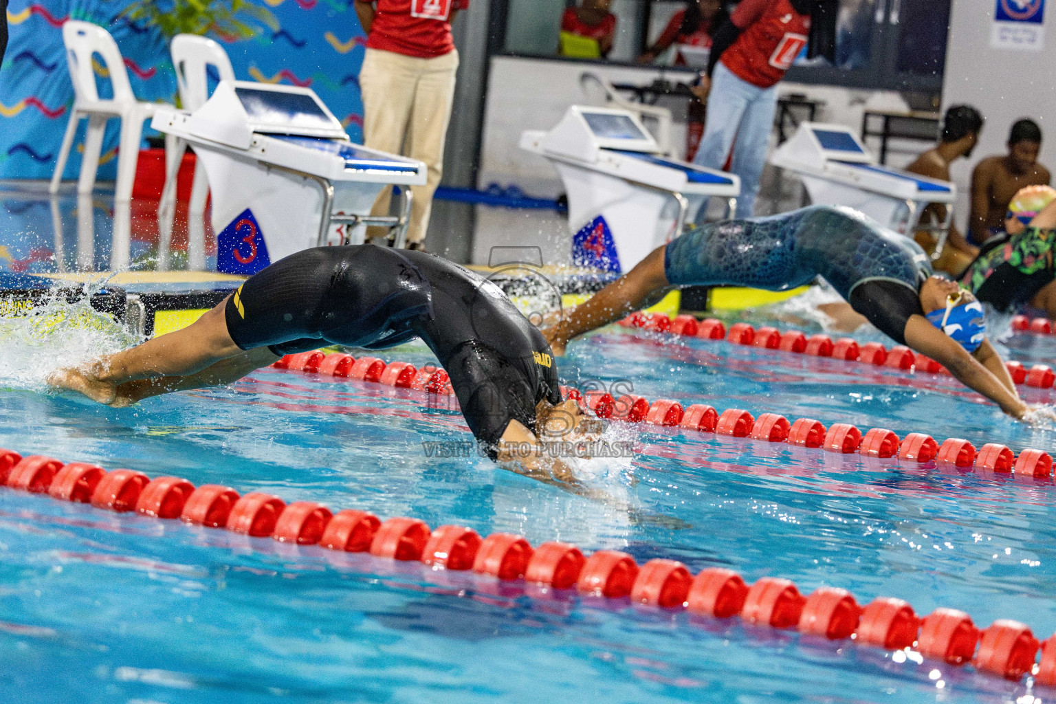 Day 5 of National Swimming Competition 2024 held in Hulhumale', Maldives on Tuesday, 17th December 2024. Photos: Hassan Simah / images.mv