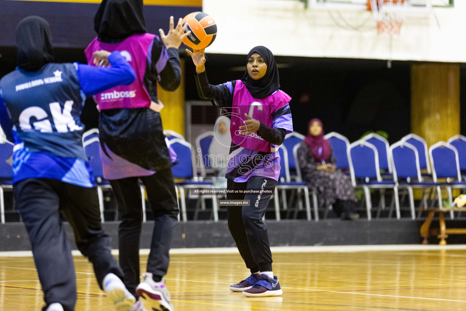 Day 10 of 24th Interschool Netball Tournament 2023 was held in Social Center, Male', Maldives on 5th November 2023. Photos: Nausham Waheed / images.mv