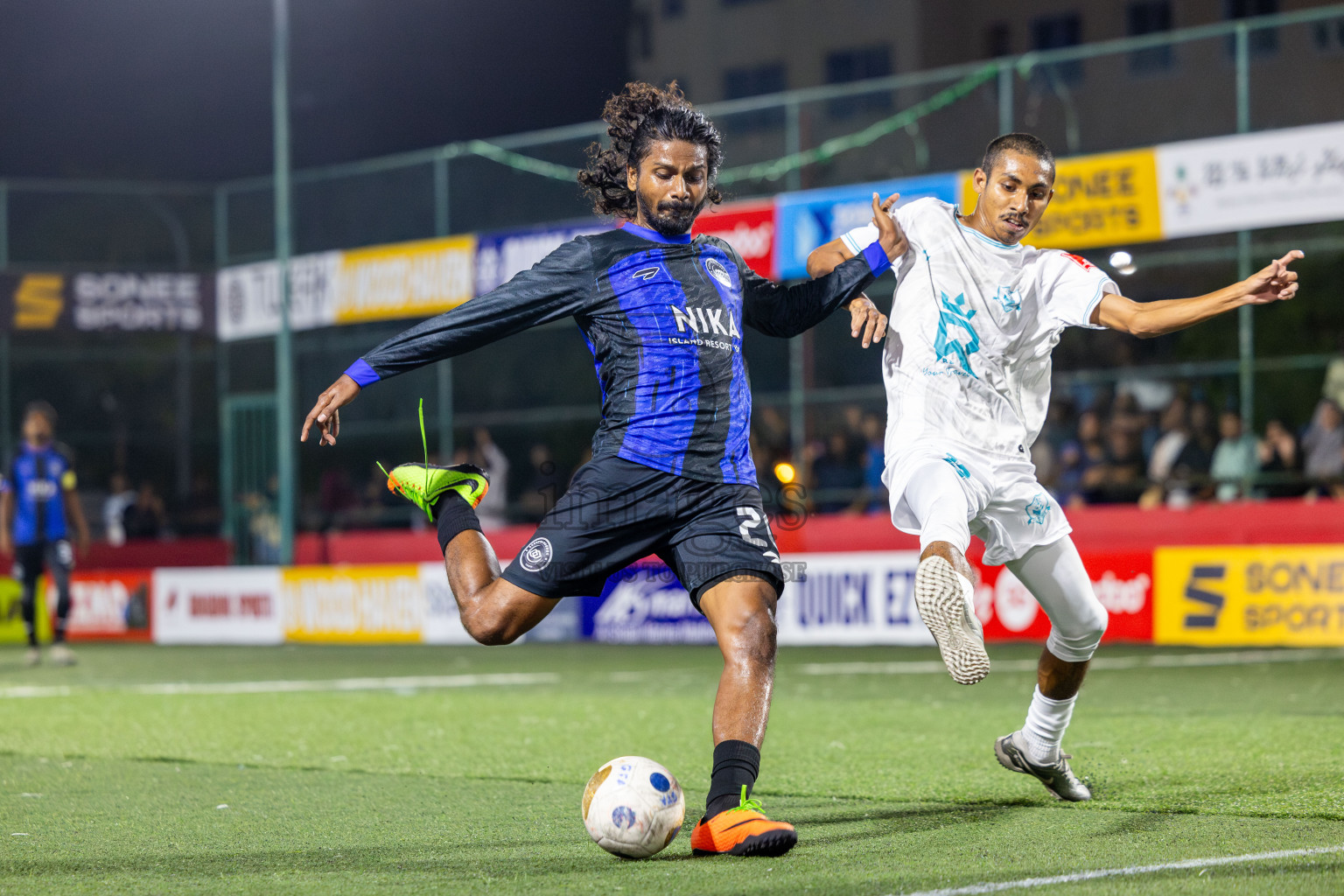 AA Bodufolhudhoo vs AA Thoddoo in Day 15 of Golden Futsal Challenge 2025 was held on Sunday, 19th January 2025, in Hulhumale', Maldives. Photos: Nausham Waheed / images.mv