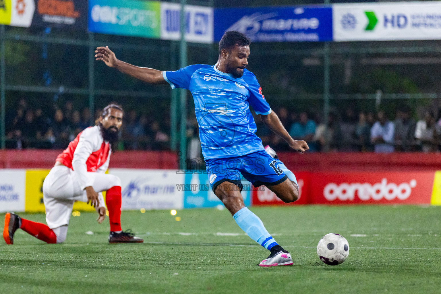 N Maafaru vs N Kendhikulhudhoo in Day 23 of Golden Futsal Challenge 2024 was held on Tuesday , 6th February 2024 in Hulhumale', Maldives Photos: Nausham Waheed / images.mv