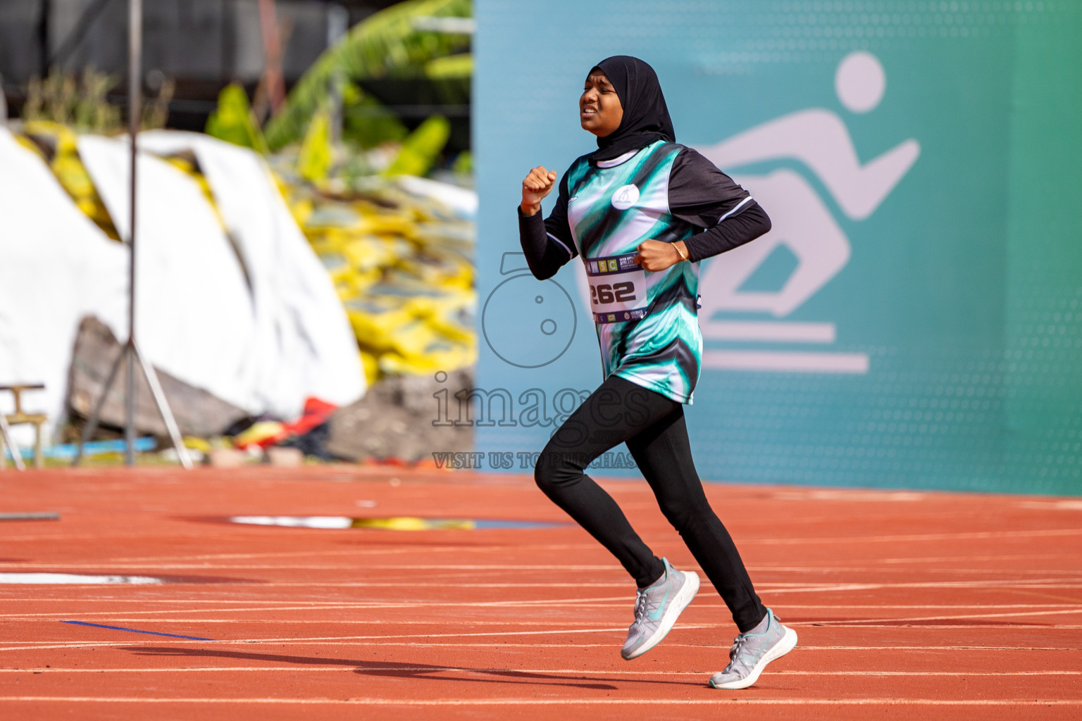 Day 2 of MWSC Interschool Athletics Championships 2024 held in Hulhumale Running Track, Hulhumale, Maldives on Sunday, 10th November 2024. 
Photos by:  Hassan Simah / Images.mv