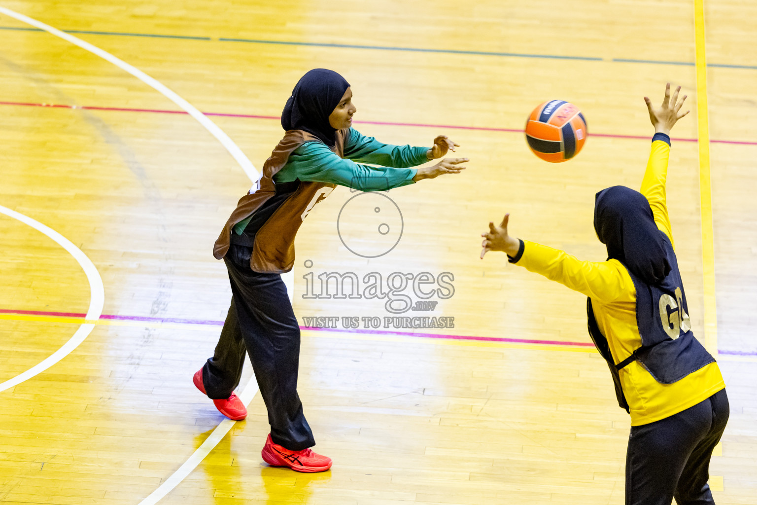 Day 1 of 25th Milo Inter-School Netball Tournament was held in Social Center at Male', Maldives on Thursday, 8th August 2024. Photos: Nausham Waheed / images.mv