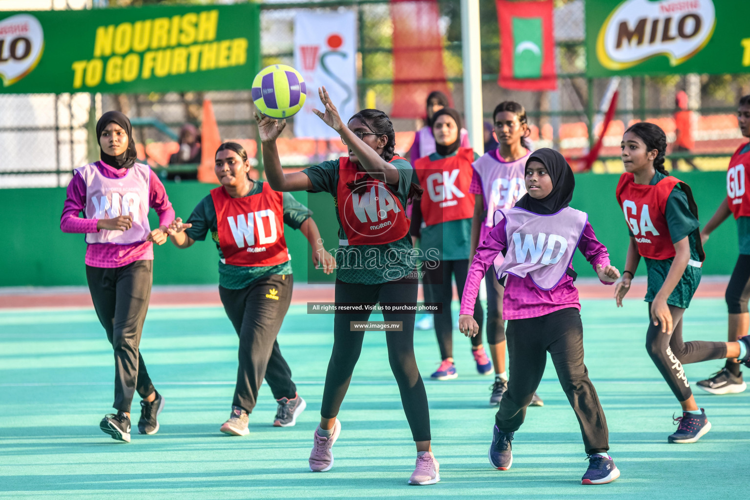 Day 5 of Junior Netball Championship 2022 on 9th March 2022 held in Male', Maldives. Photos by Nausham Waheed